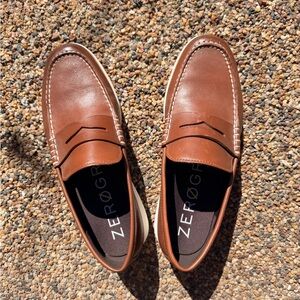 Cole Haan Men’s Brown Leather Penny Loafers